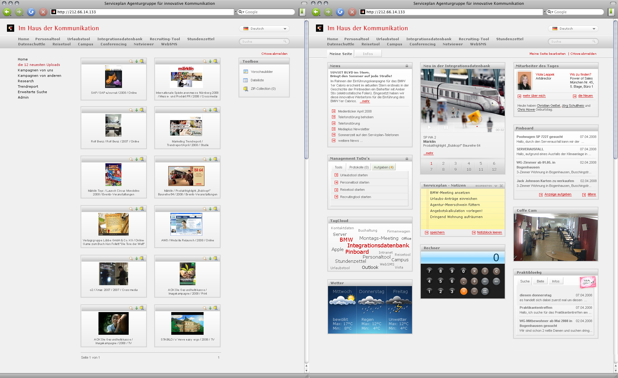 Serviceplan - Intranet Relaunch